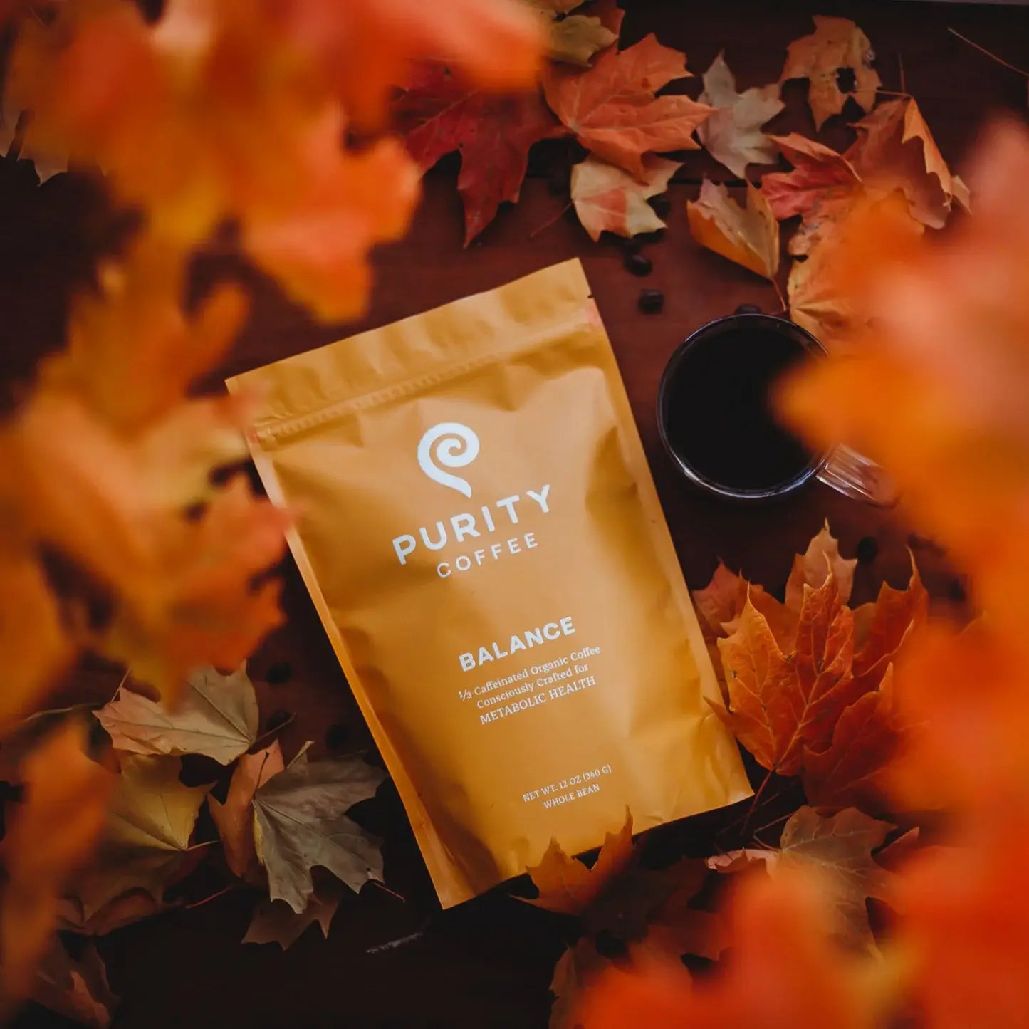 BALANCE: ⅓ Caff Whole Bean Coffee - 12oz Bag | Purity Coffee