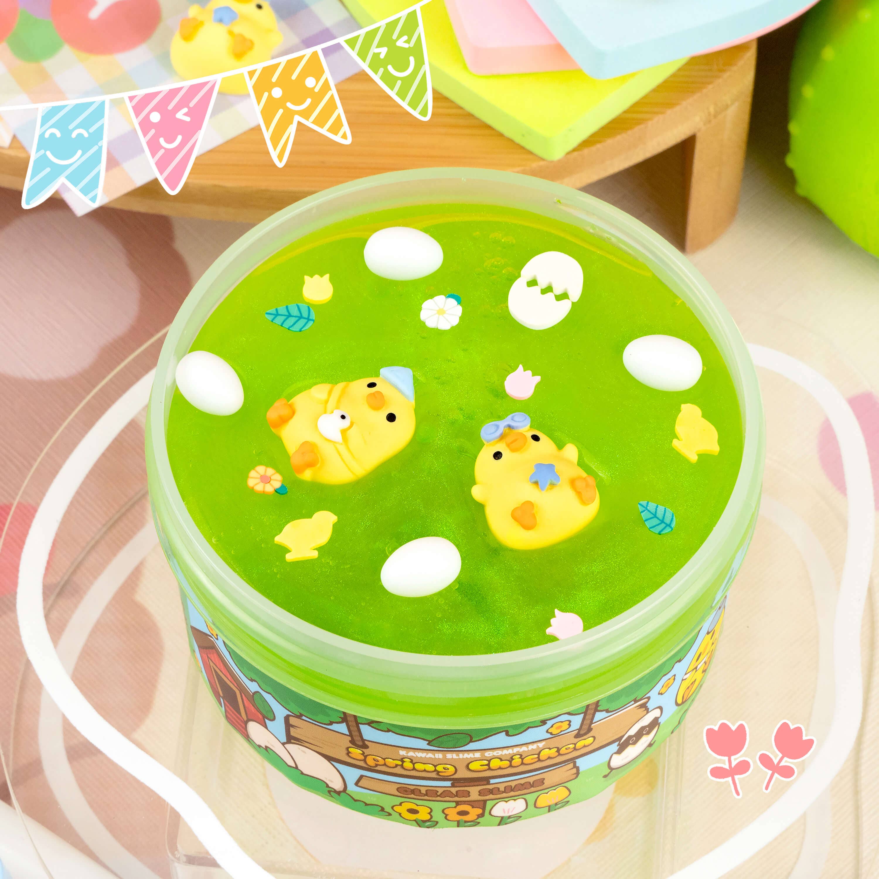 Spring Chicken Clear Signature Dome™ Slime | Kawaii Slime