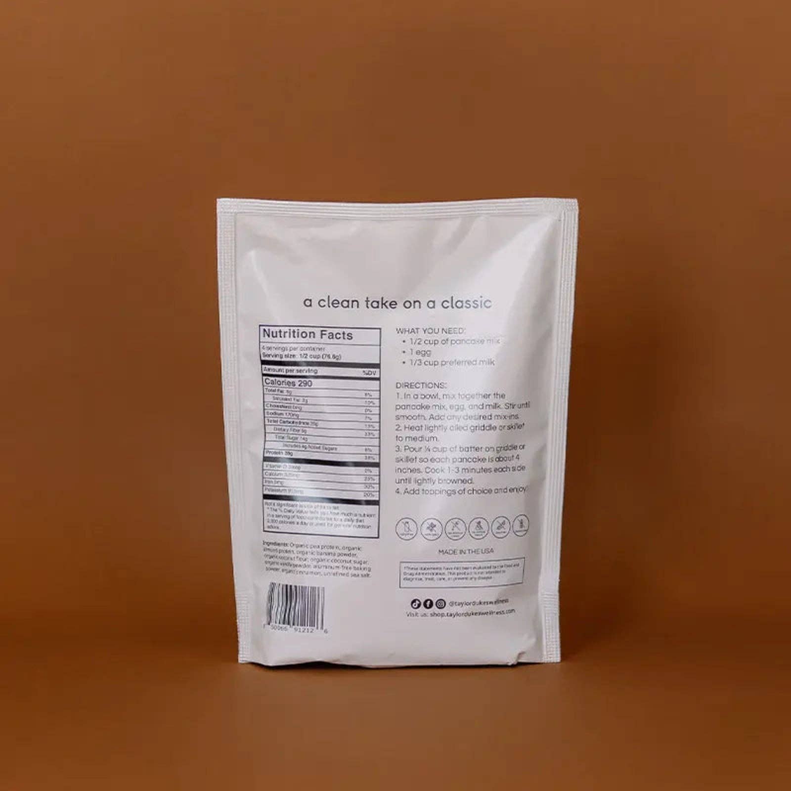 Organic Protein Pancake Mix | Taylor Dukes Wellness