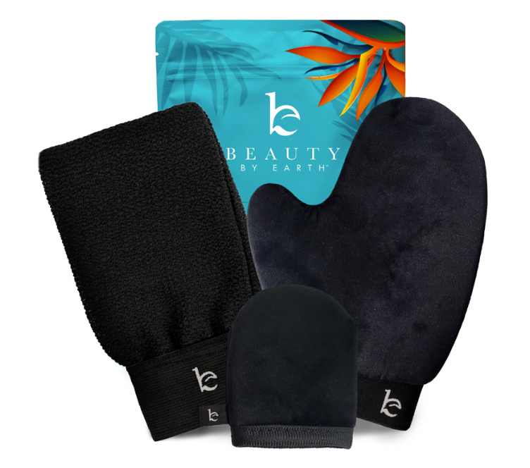 Self Tanner Body & Face Applicator & Exfoliating Glove | Beauty by Earth