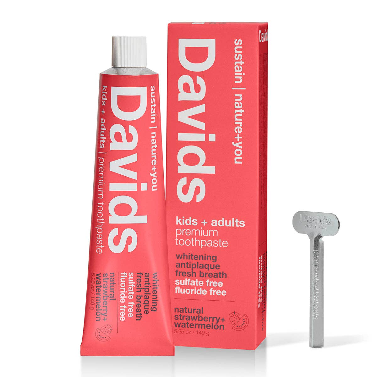 Davids Kids+ Adults Premium Toothpaste Strawberry Watermelon | Davids