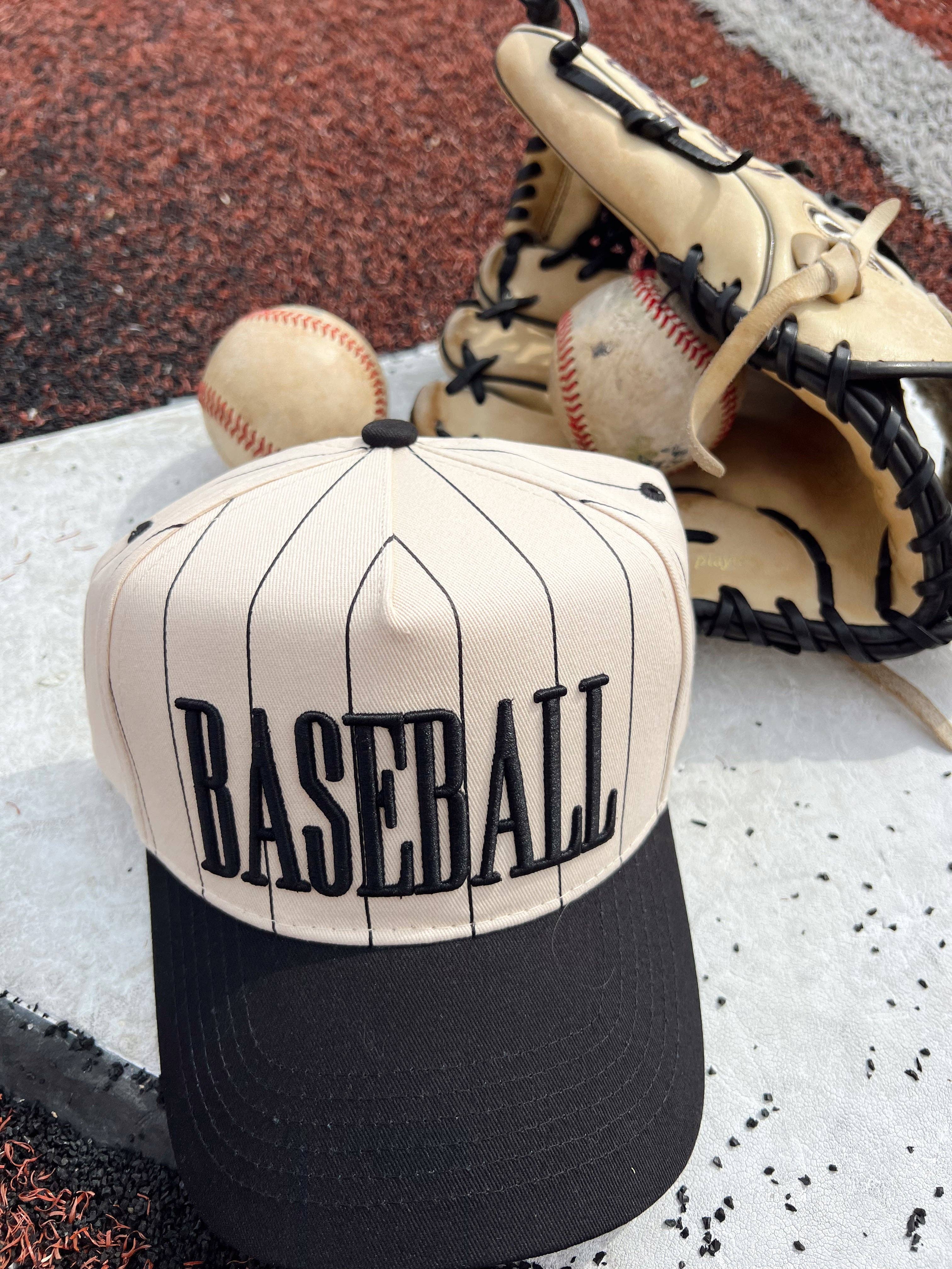 Baseball - Black Stripe Vintage Trucker Hat | Kenzkustomz