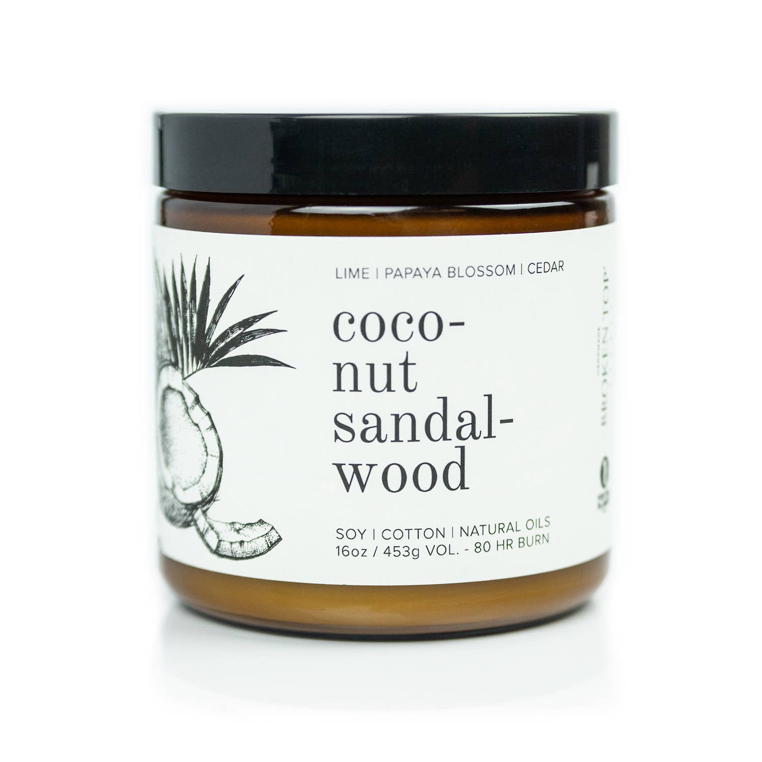 Natural Soy Candle 16 oz Coconut Sandalwood
