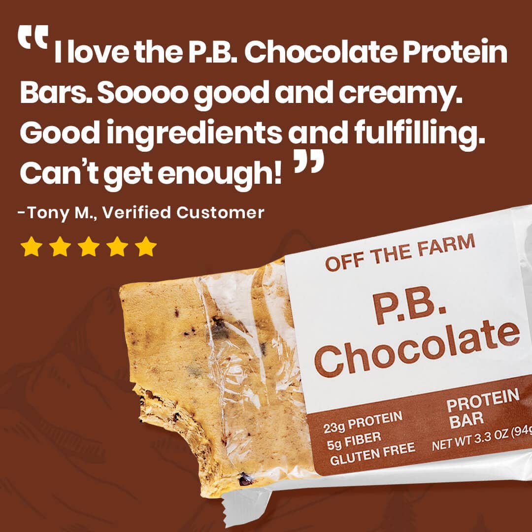 Peanut Butter Chocolate Protein Bar | Off the Farm