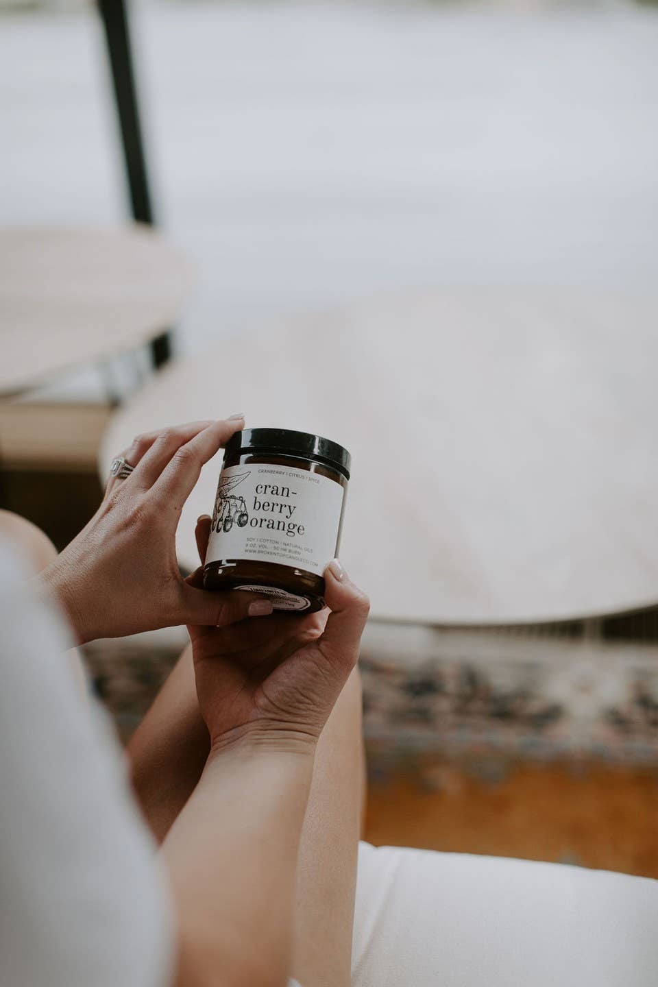 Natural Soy Candle 9 oz Cranberry Orange | Broken Top