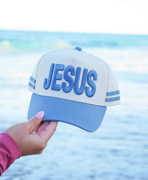 Jesus - Blue Vintage Trucker Hat | Kenzkustomz