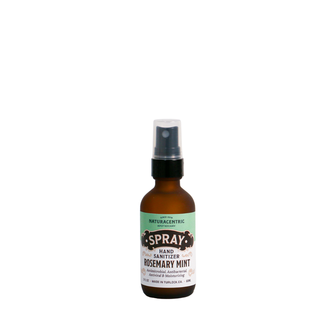 Rosemary Mint Essential Oil Hand Sanitizer Spray (2oz) | Naturacentric