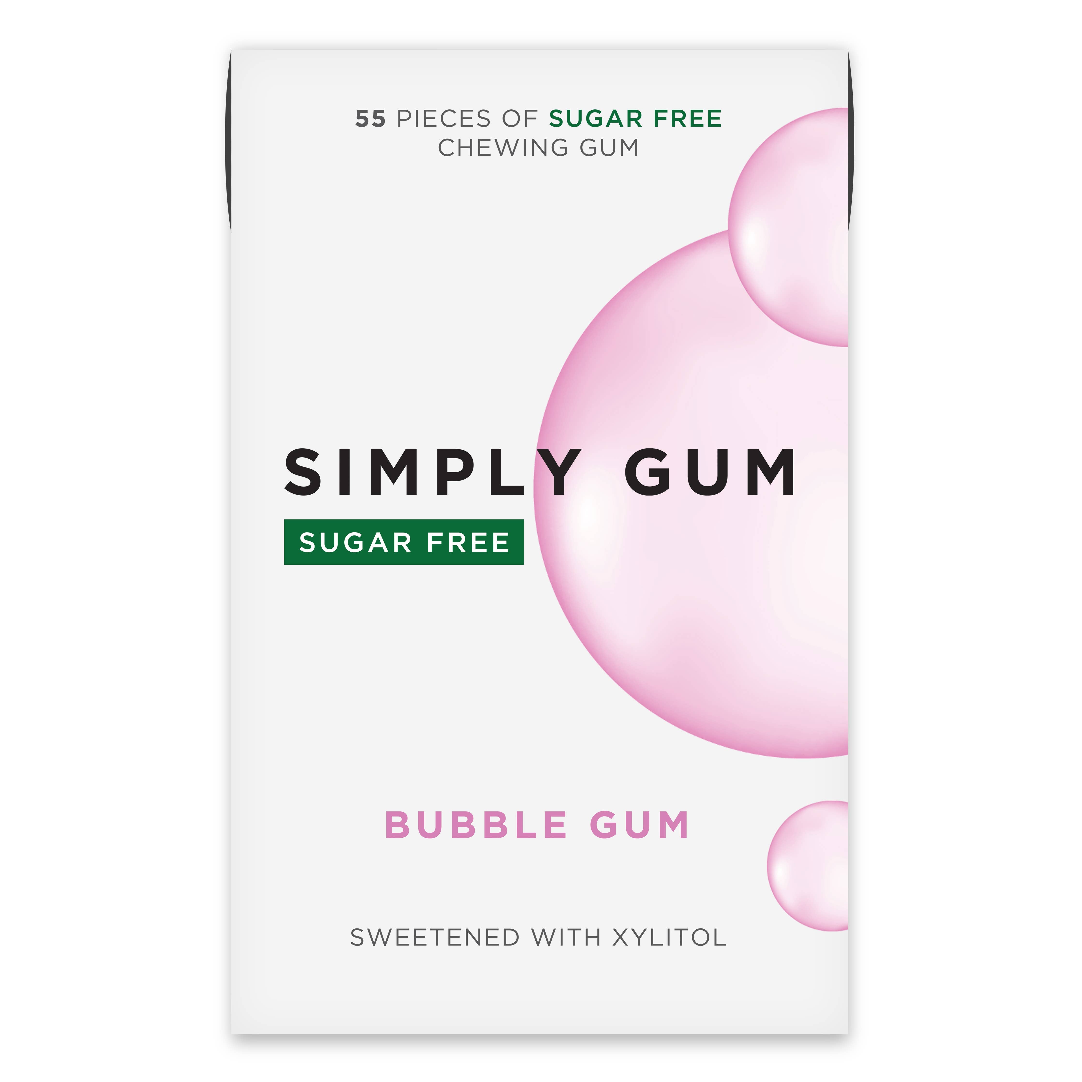 Sugar Free Bubble Gum Natural Chewing Gum | Simply Gum