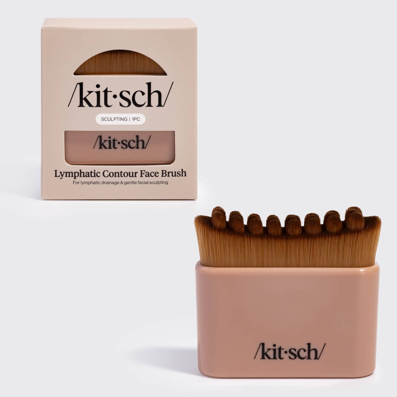 Lymphatic Contour Face Brush - Terracotta | KITSCH
