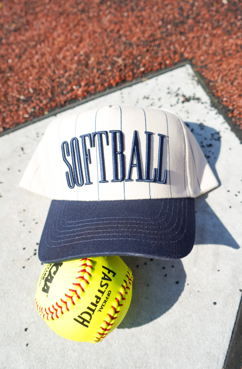 Softball - Striped Trucker Hat | Kenzkustomz
