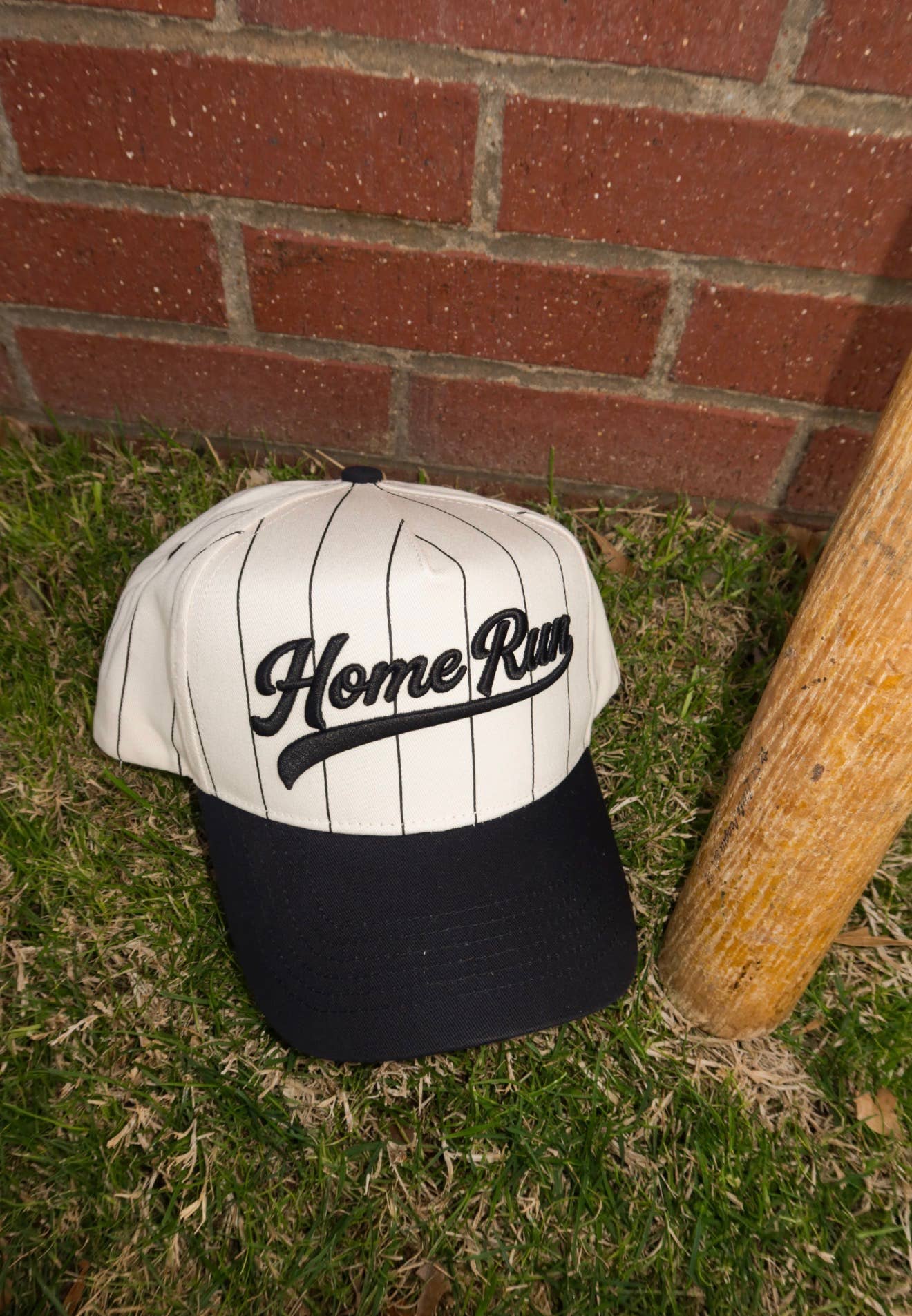 Black Home Run Pinstripe Cap | Worthy Hat Co
