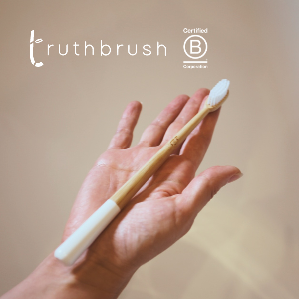 Cloud White Truthbrush with Soft Castor Oil Bristles | Toothbrush LLC