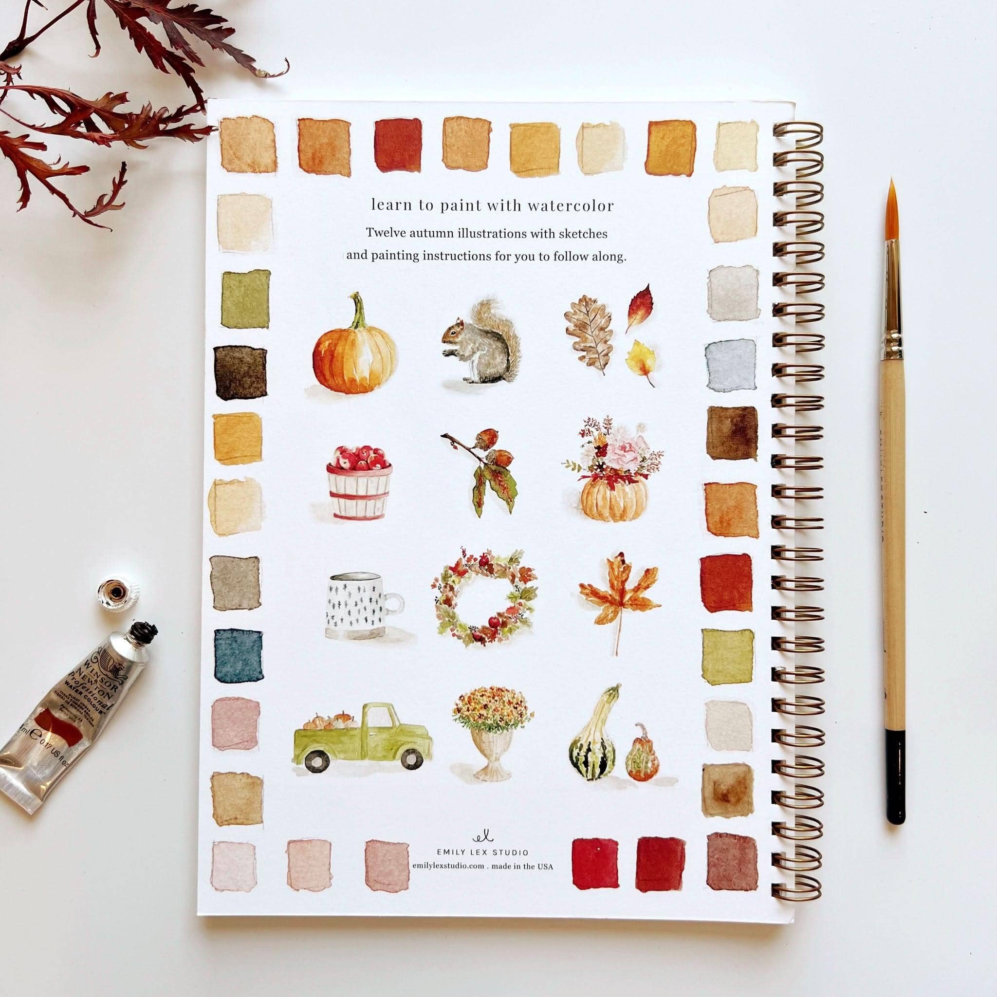 Autumn watercolor workbook | Emily Lex Studio