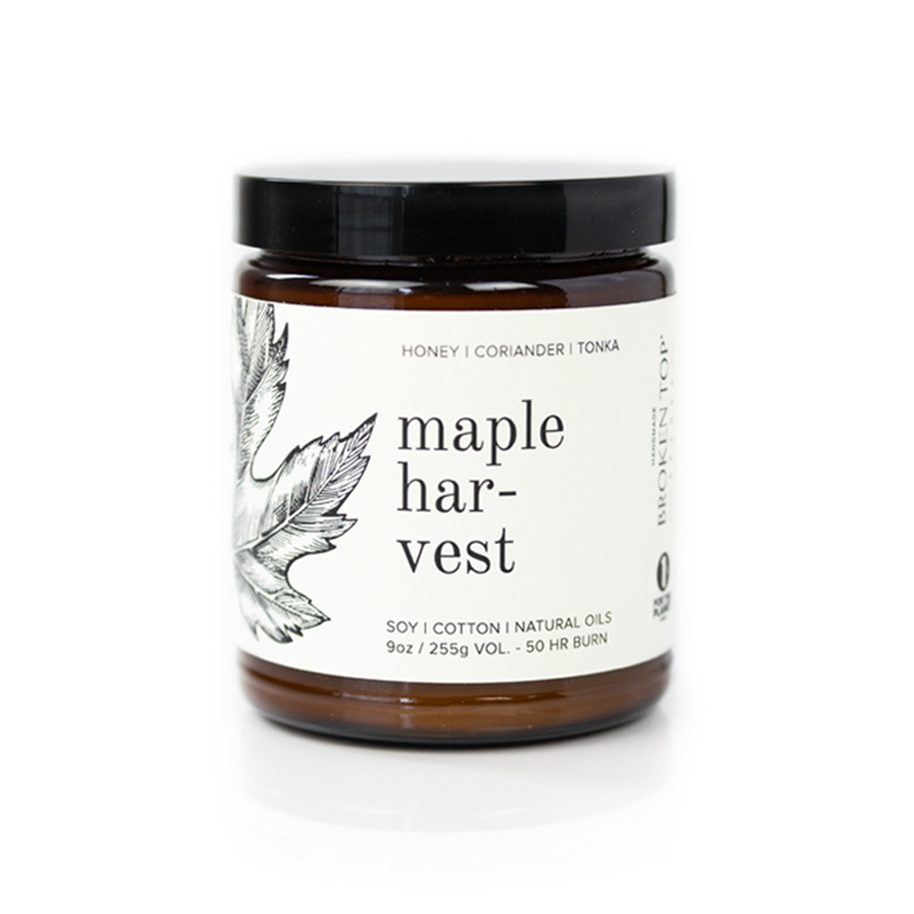 Natural Soy Candle 9 oz Maple Harvest | Broken Top