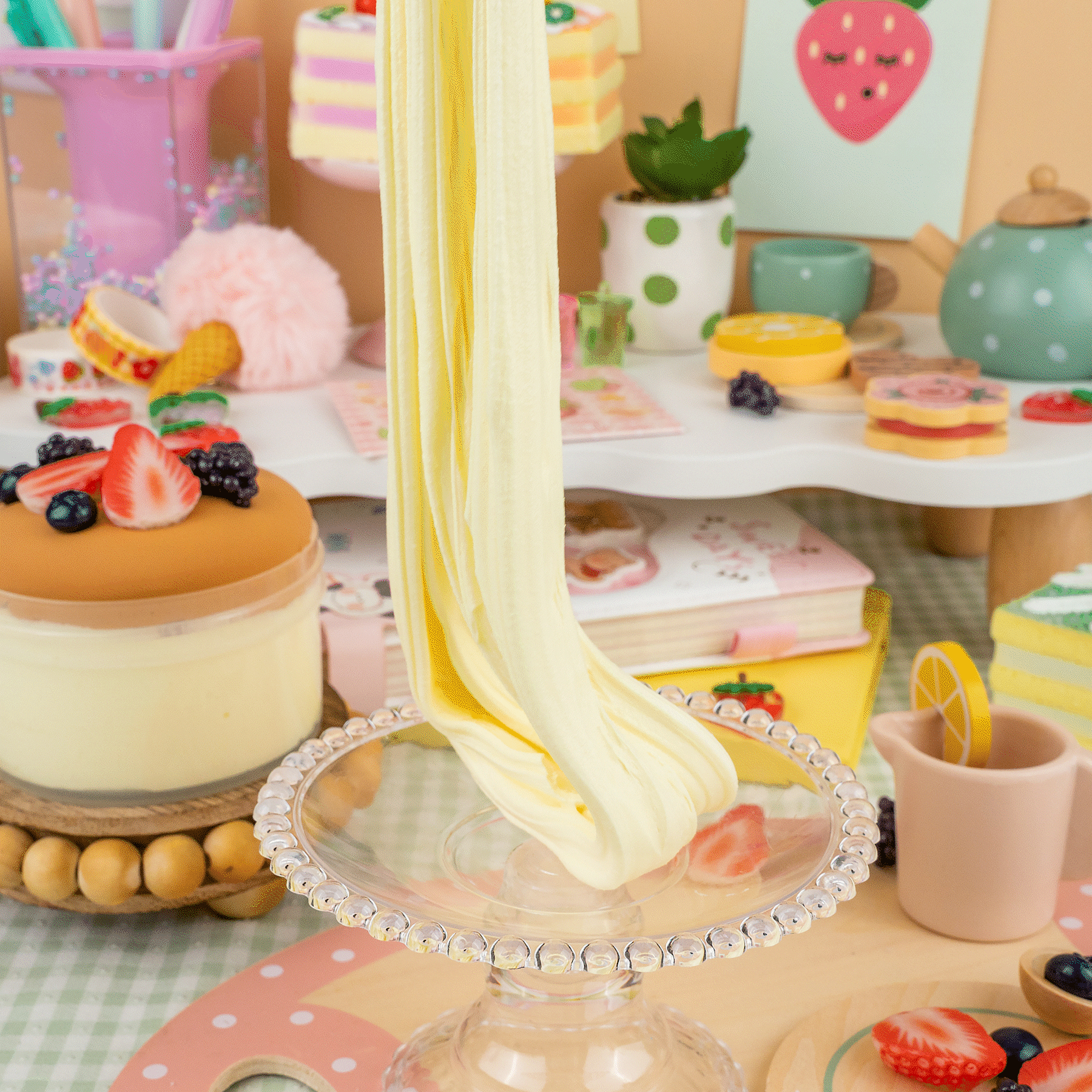 Japanese Cheesecake Butter Signature Dome™ Slime | Kawaii Slime