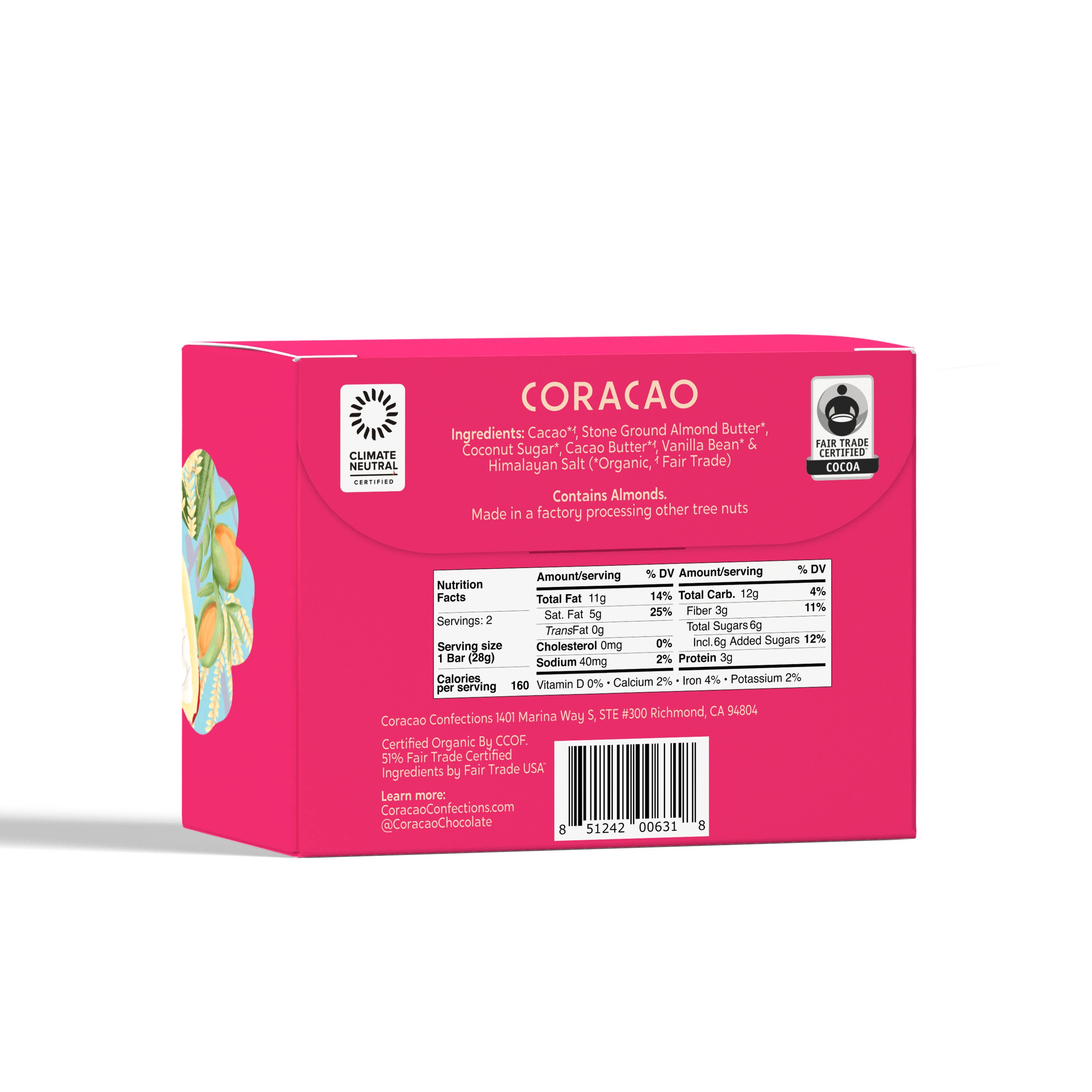 Almond Butter Bar 2-Pack | Coracao
