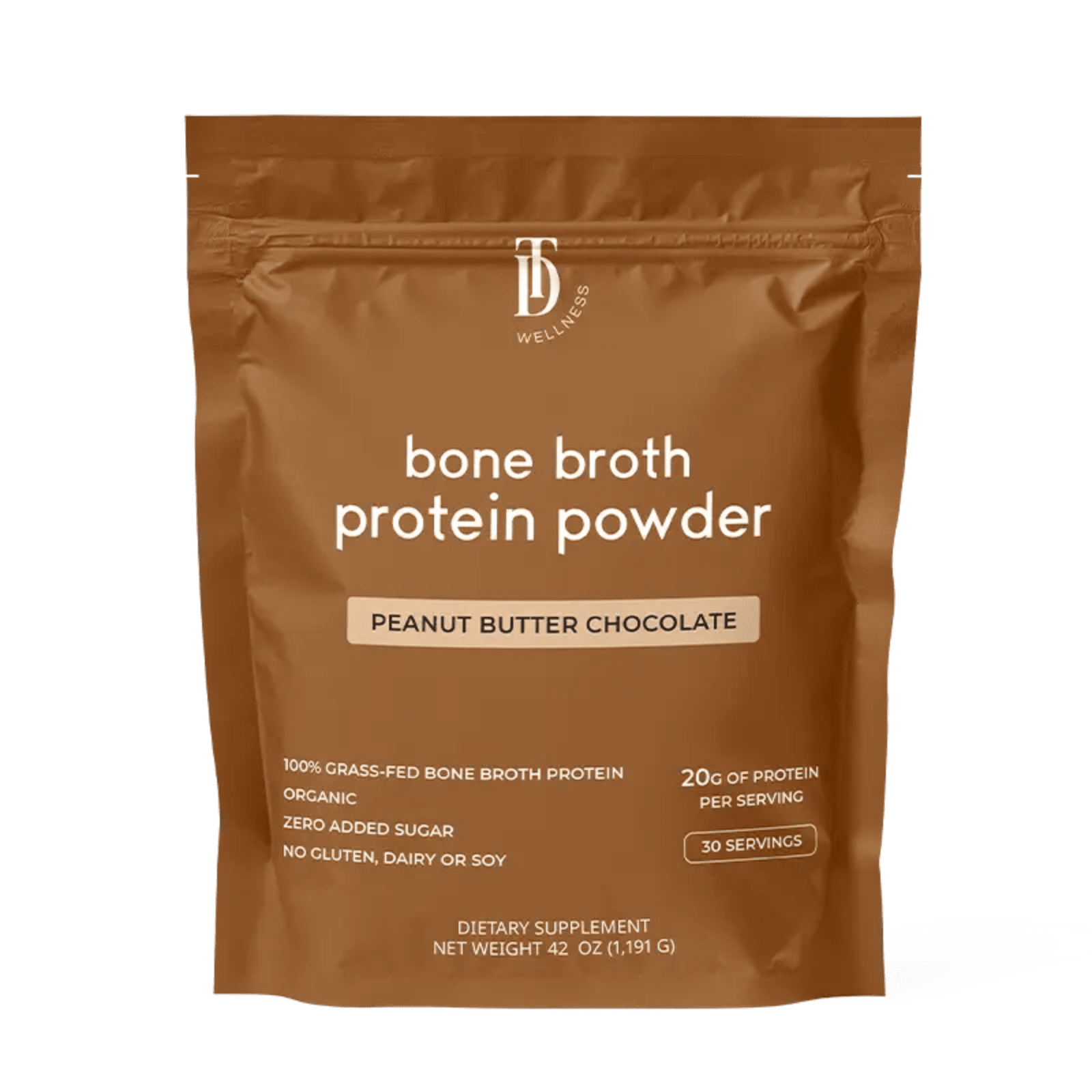 Peanut Butter Chocolate Bone Broth Protein | Taylor Dukes Wellness
