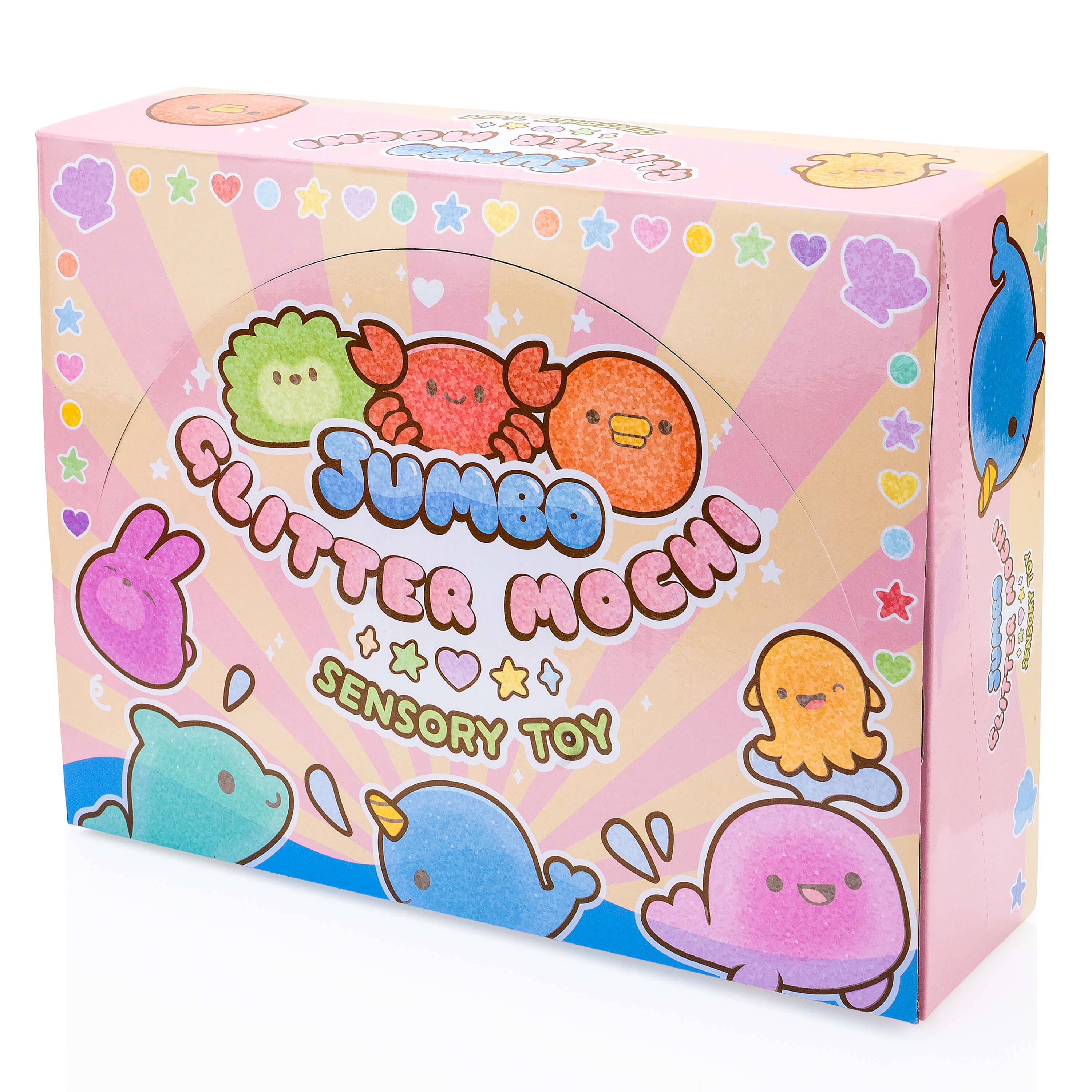 Jumbo Glitter Mochi Squishy Toy | Kawaii Slime
