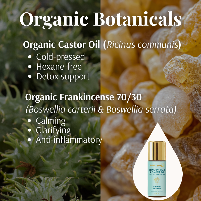 Organic Castor Oil Roll-on With Frankincense | Holistic Goddess