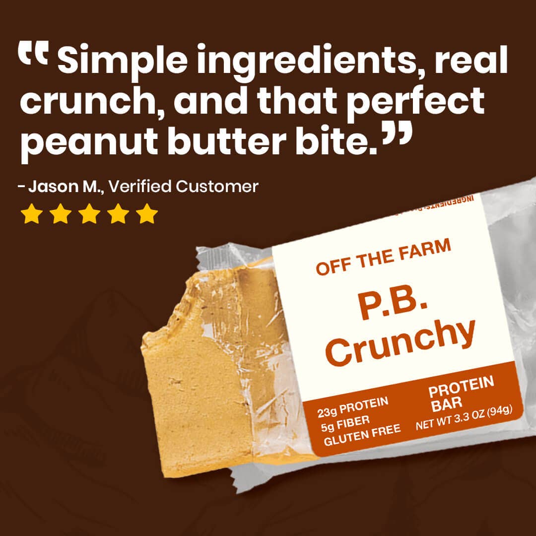 P.B. Crunchy Protein Bar | Off the Farm