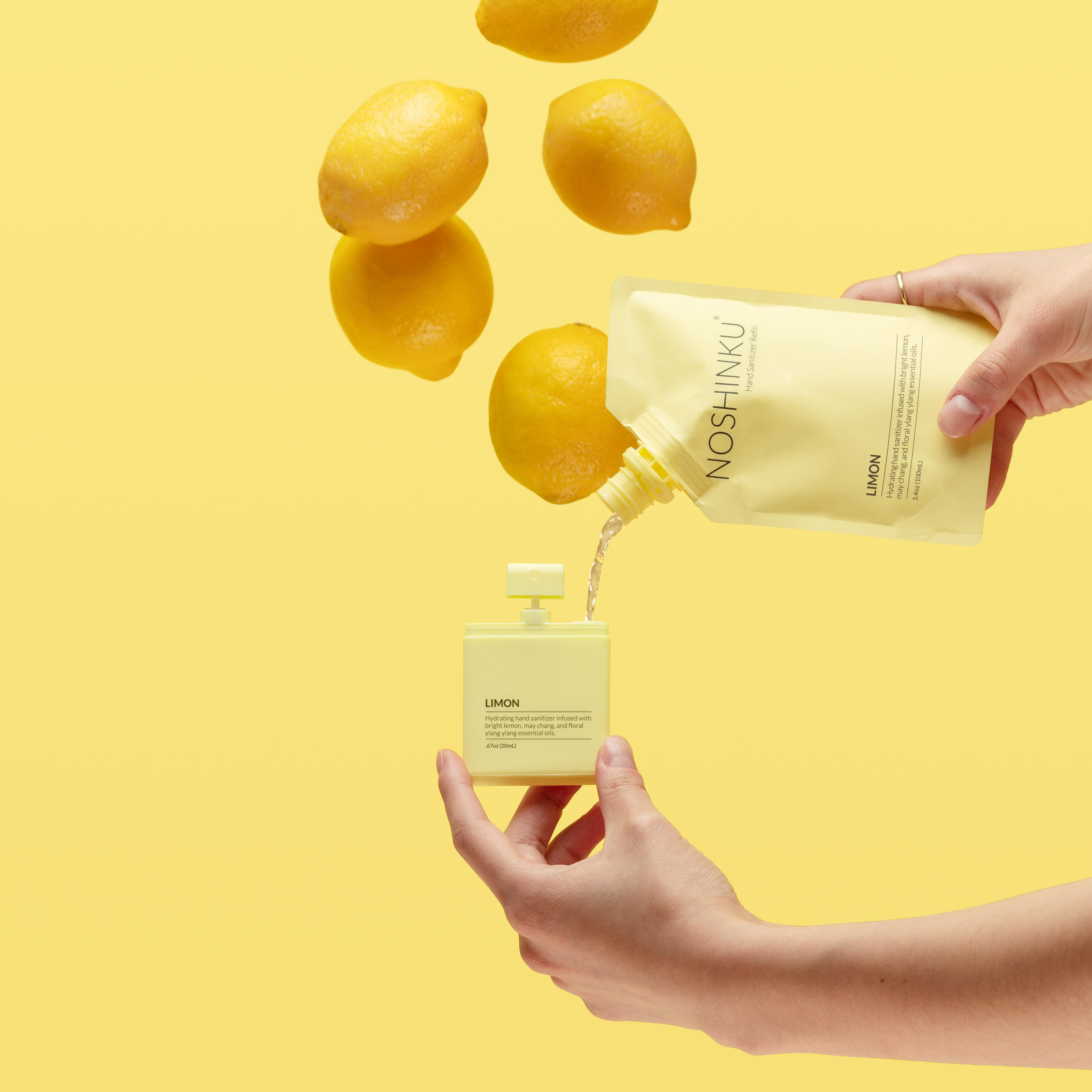 Lemon Ylang-Ylang Hand Sanitizer Refill Pouch | Noshinku