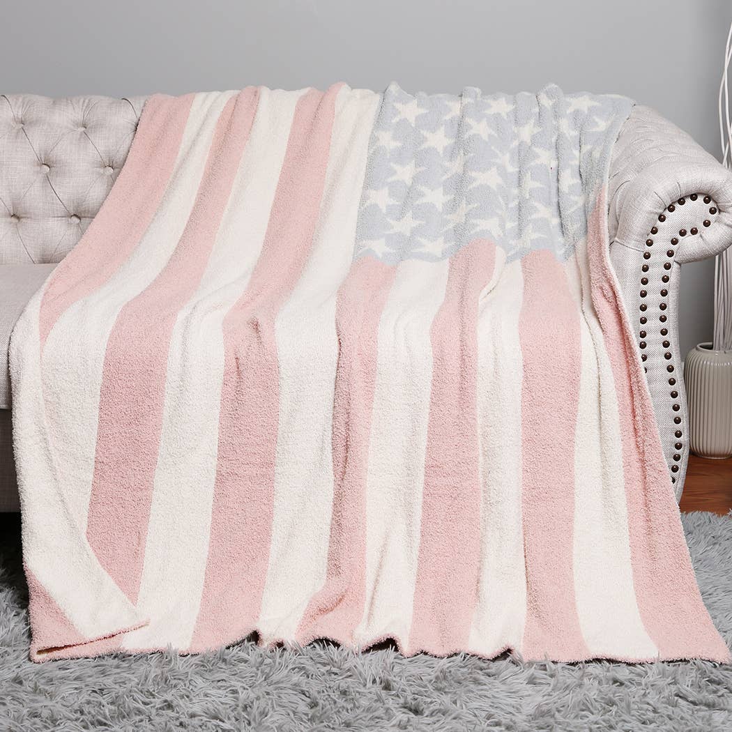 American Flag Design Cozy Soft Throw Blanket | Fashion City