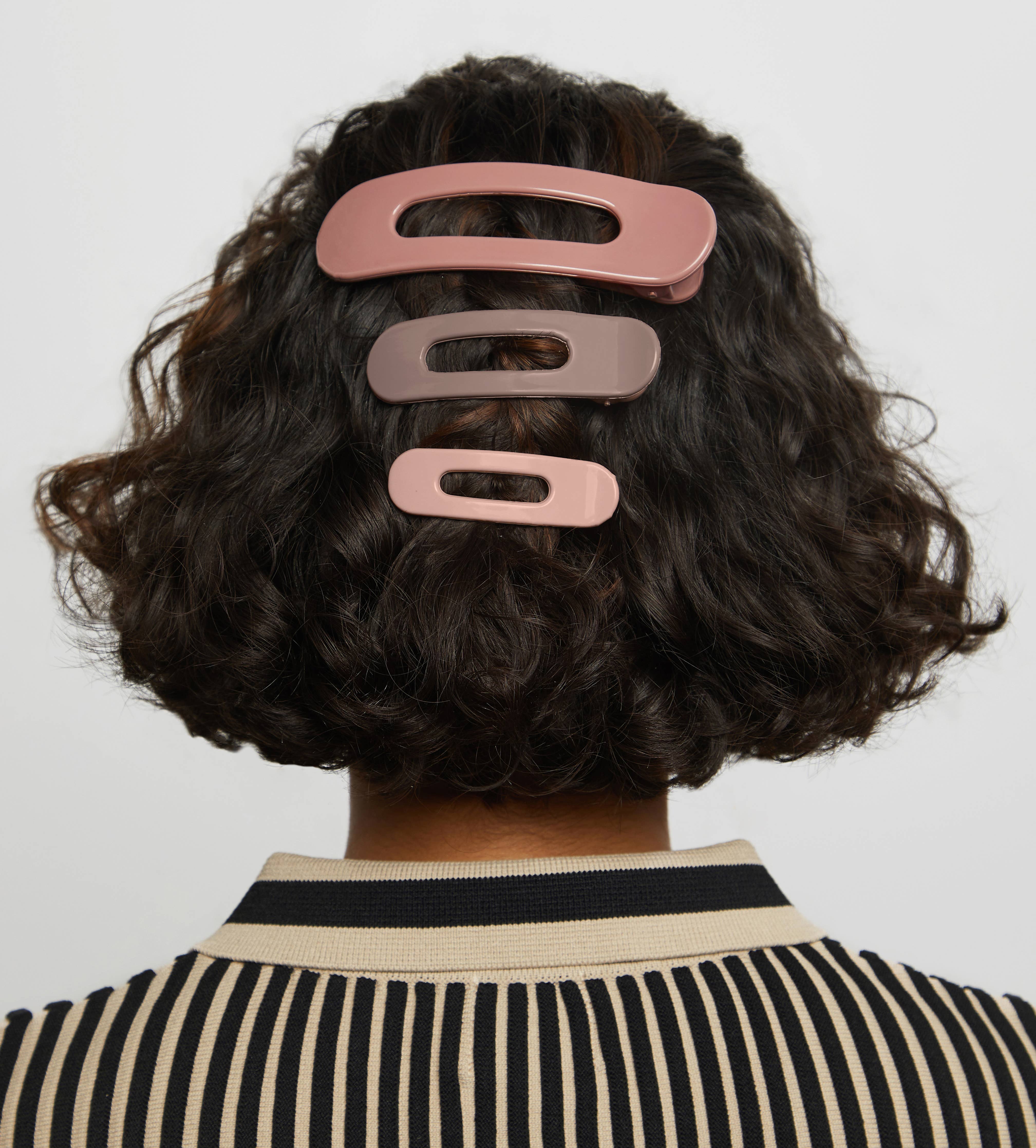 Flat Lay Claw Clip 3pc Flat - Ultra Glossy Terracotta | Kitsch