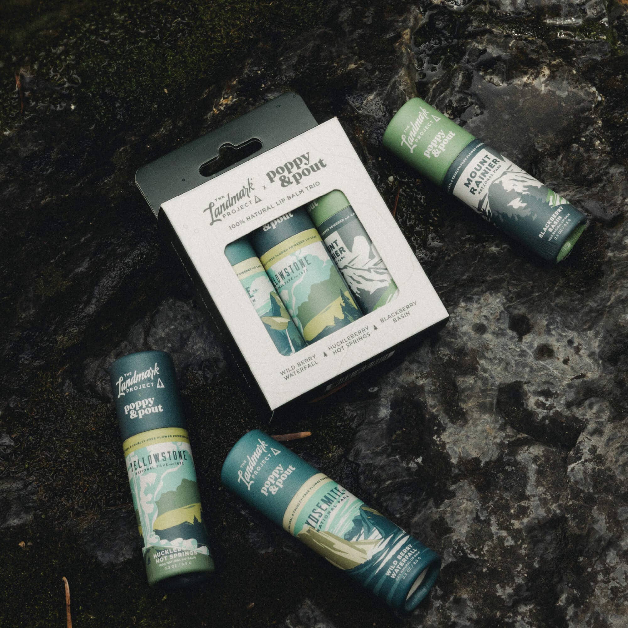 The Landmark Project, Lip Balm Trio, Mountain | Poppy and Pout