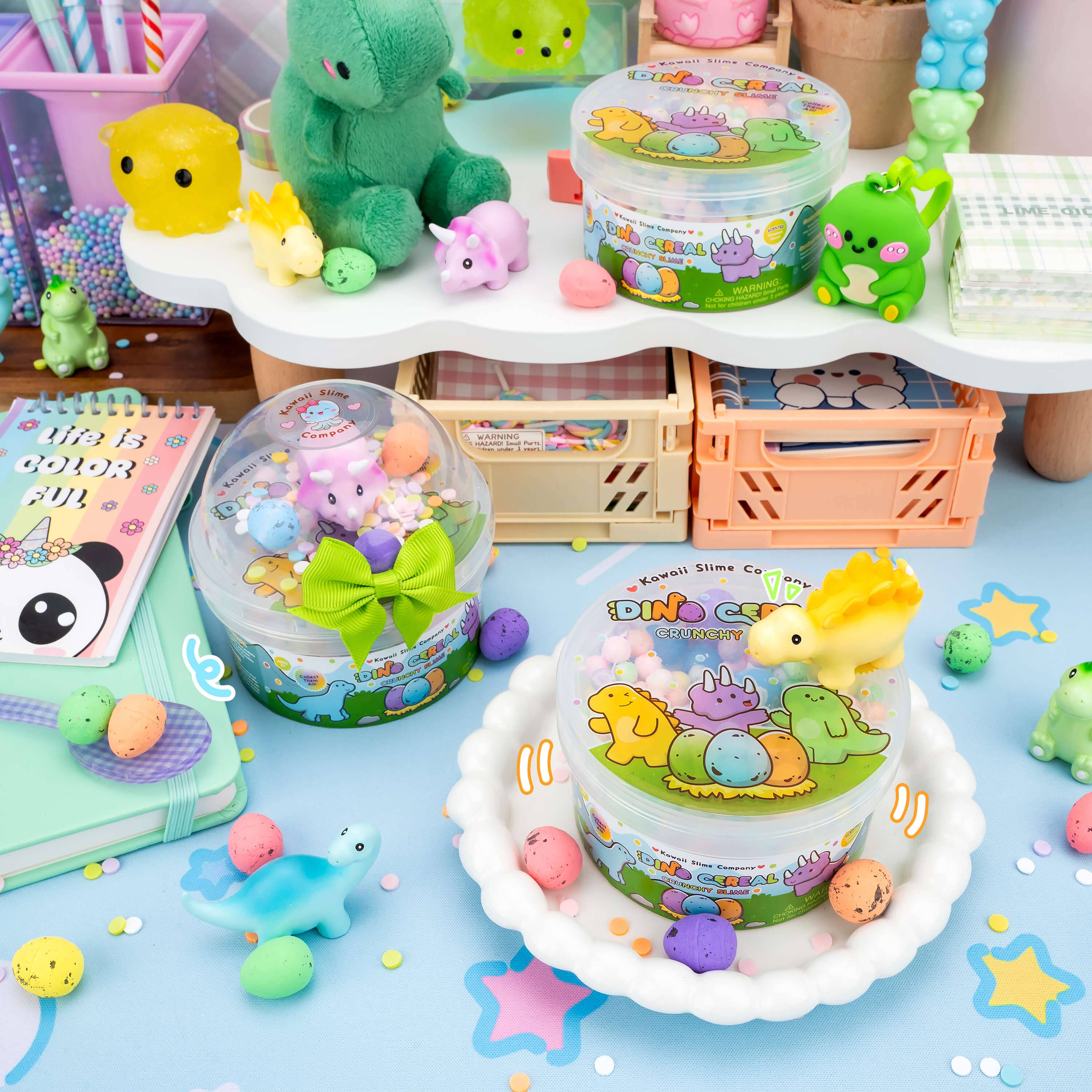 Dino Cereal Crunchy Signature Dome™ Slime | Kawaii Slime