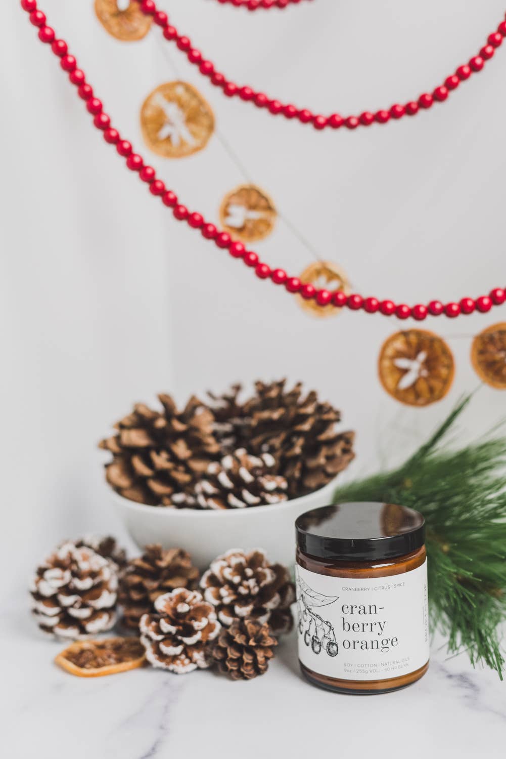 Natural Soy Candle 9 oz Cranberry Orange | Broken Top