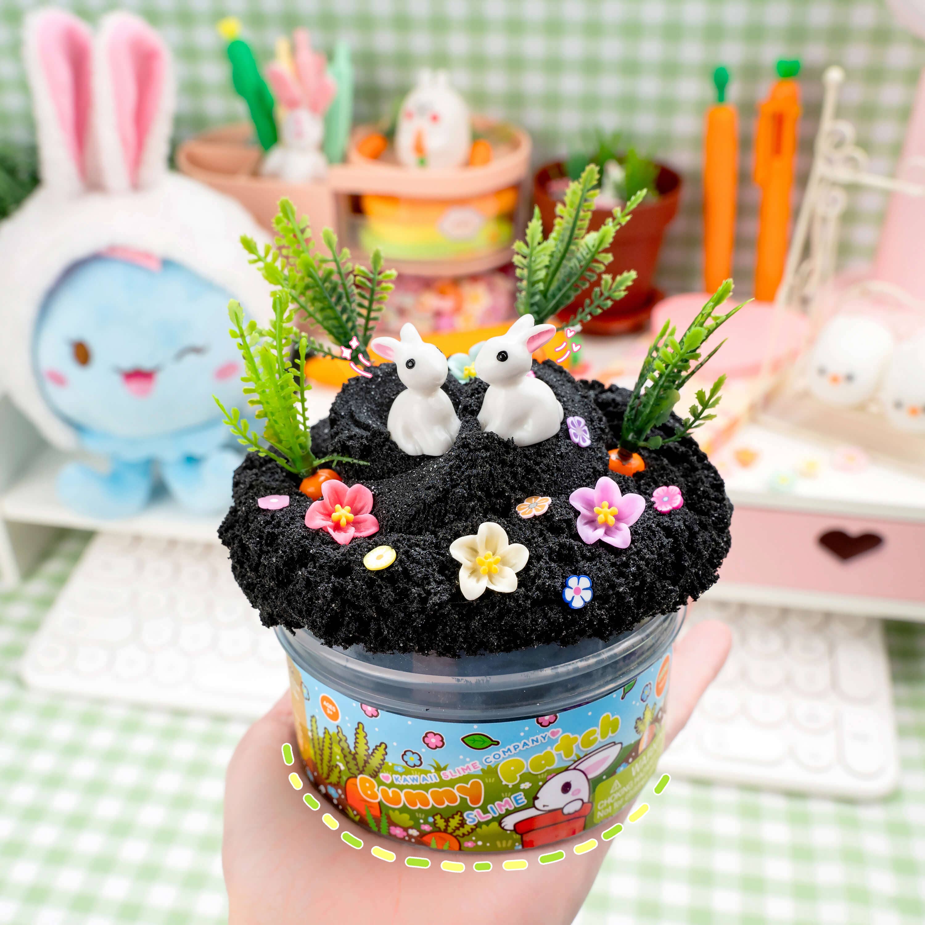 Bunny Patch Cloud-Dough Signature Dome™ Slime | Kawaii Slime