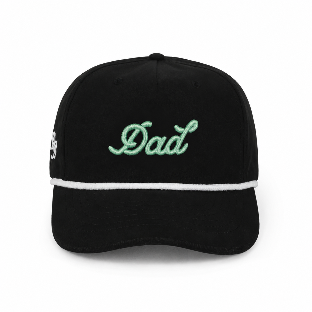Dad Rope Hat | Black & White w/Mint | Dad Brand
