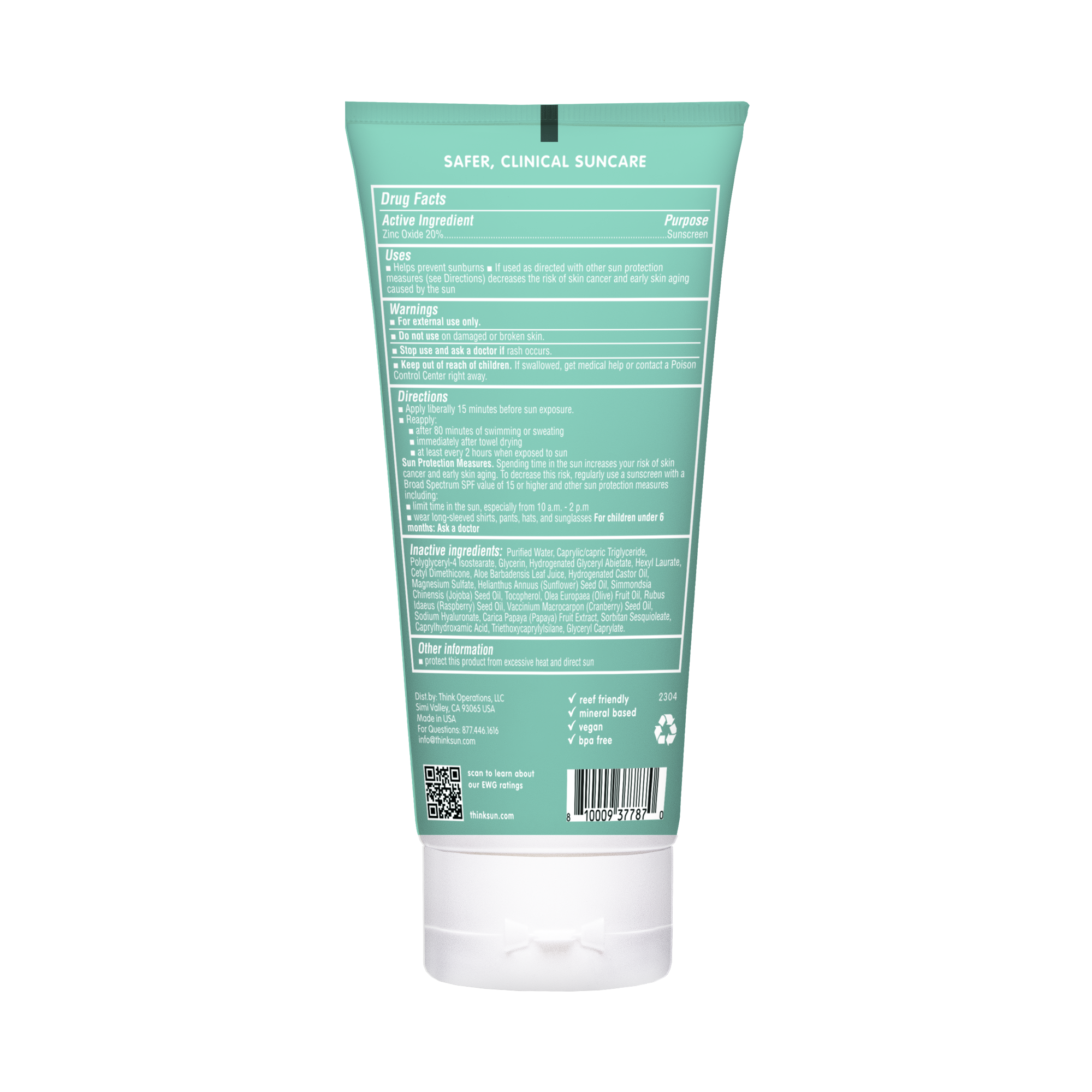 Kids SPF 30 Clear Zinc Sunscreen 6 oz | ThinkSun