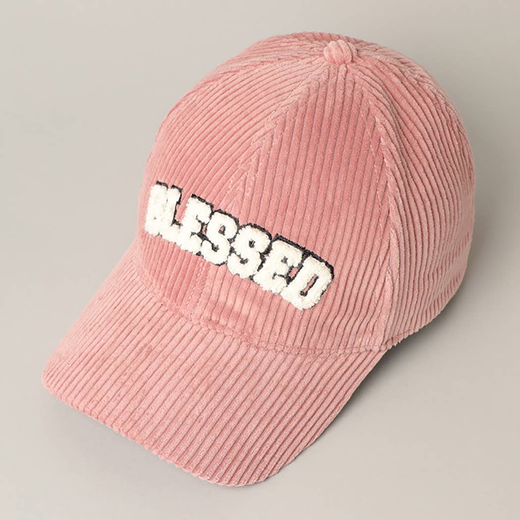 BLESSED 3D Embroidered Corduroy Baseball Cap | Toothbrush LLC