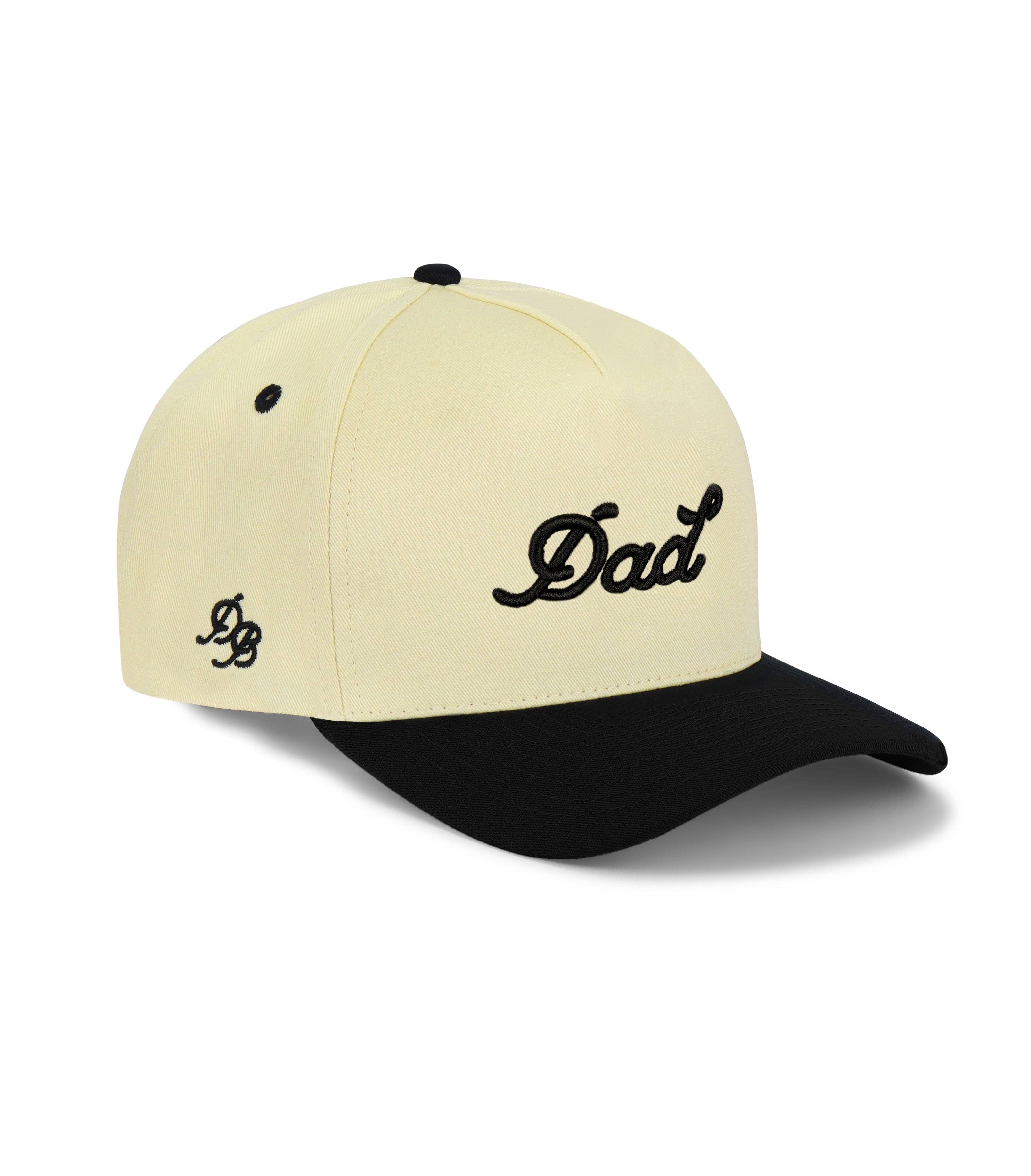 Dad 3D Puff Snapback - Cream Black | Dad Brand