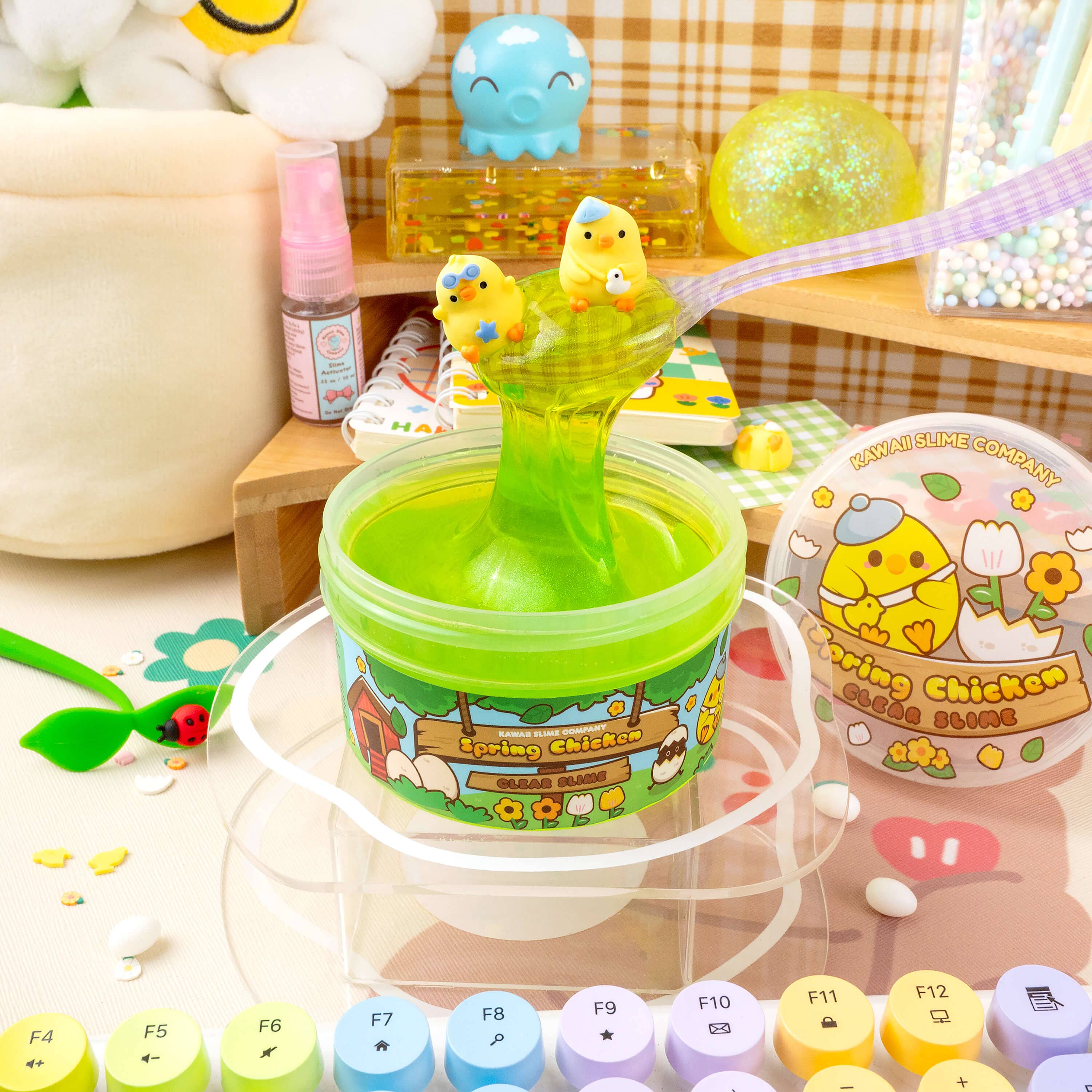 Spring Chicken Clear Signature Dome™ Slime | Kawaii Slime