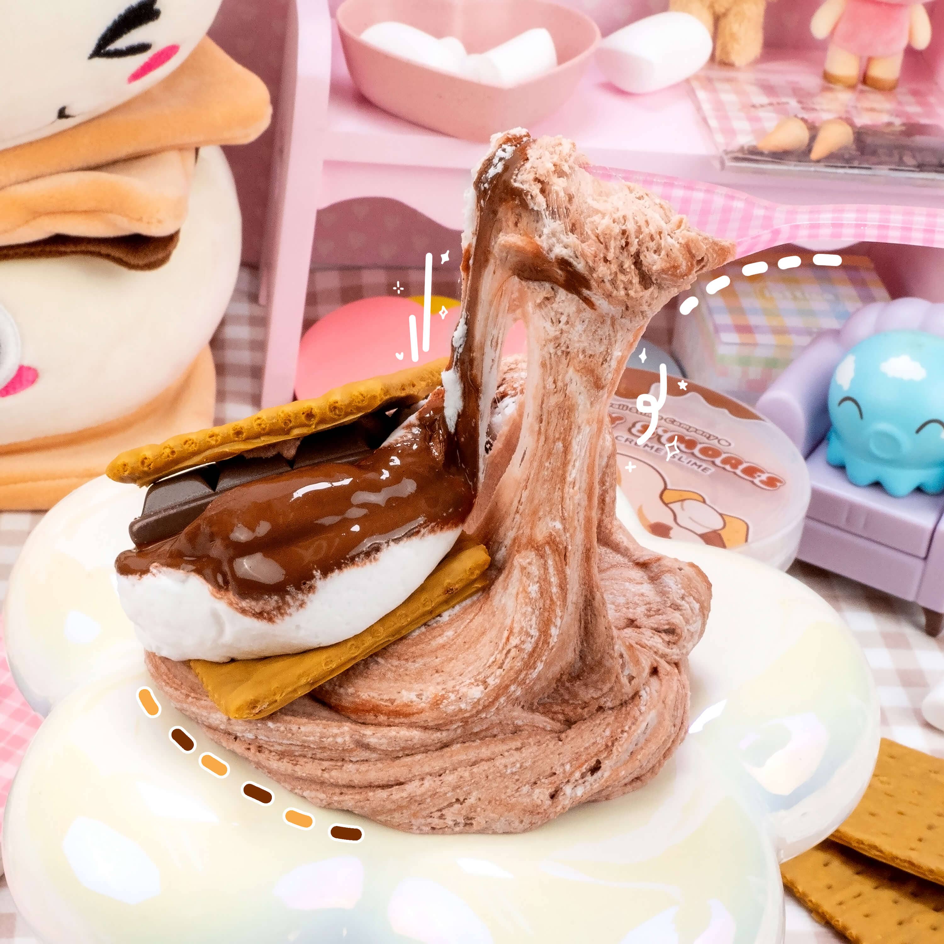 Gooey S'mores Cloud Creme Slime | Kawaii Slime Co