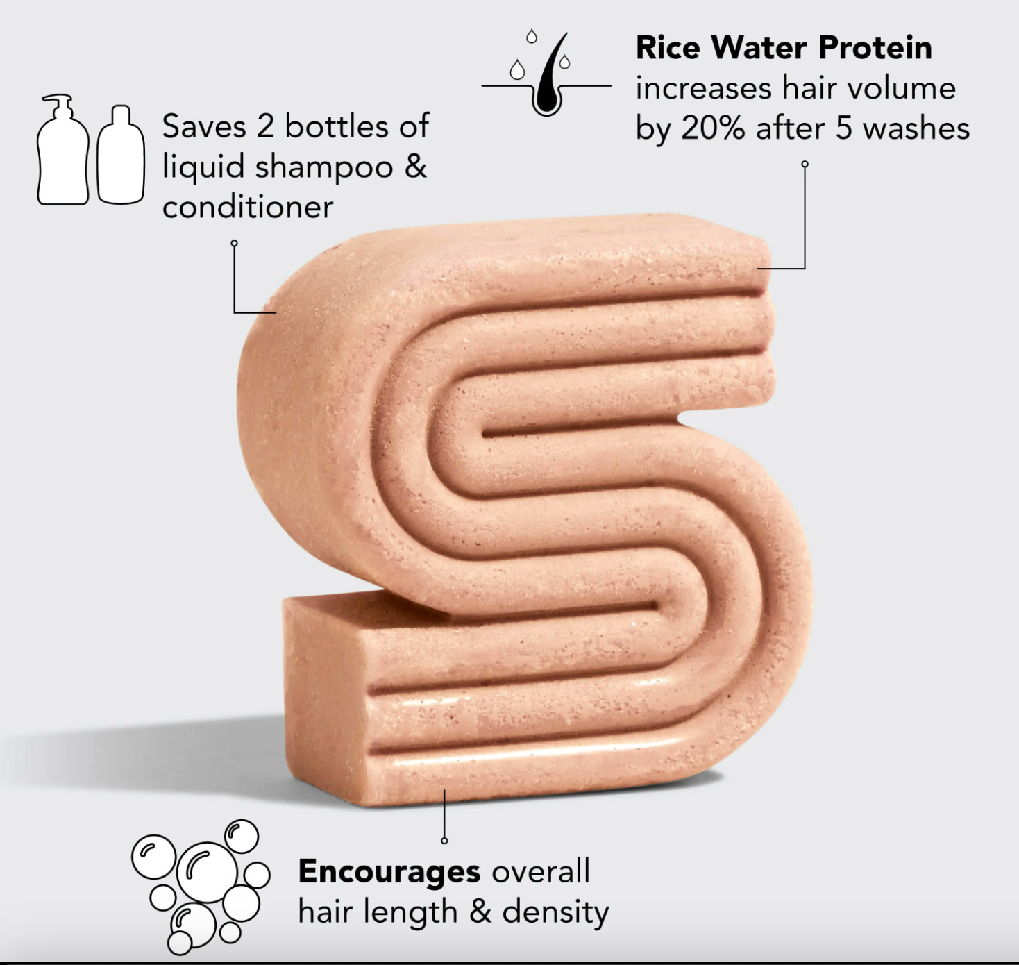 Rice Water Protein Shampoo Bar | Kitsch
