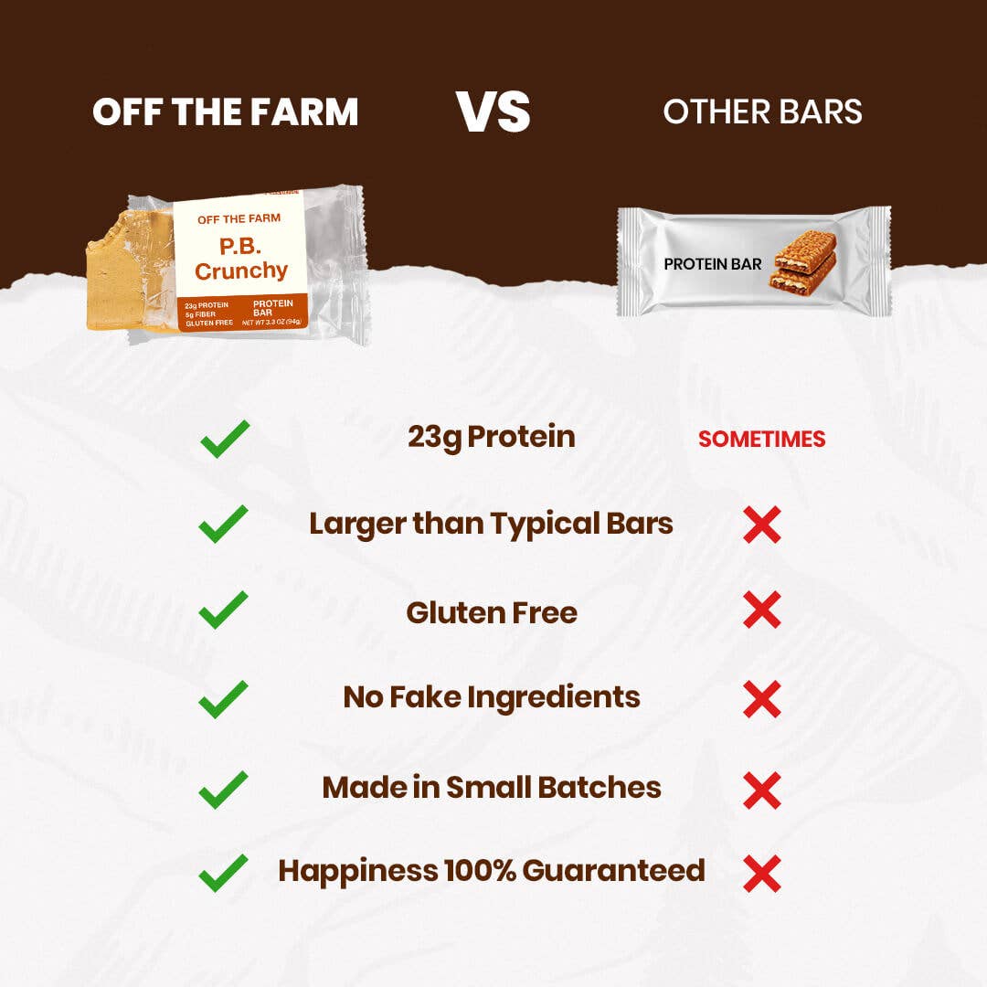 P.B. Crunchy Protein Bar | Off the Farm