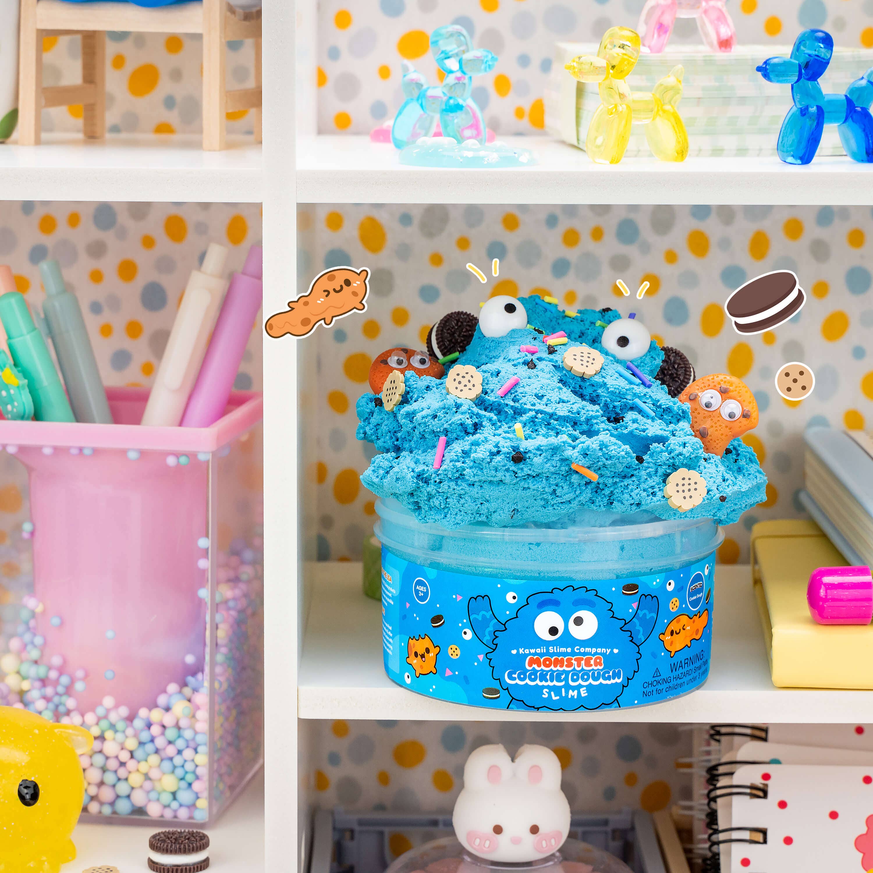 Monster Cookie Dough Signature Dome™ Slime | Kawaii Slime