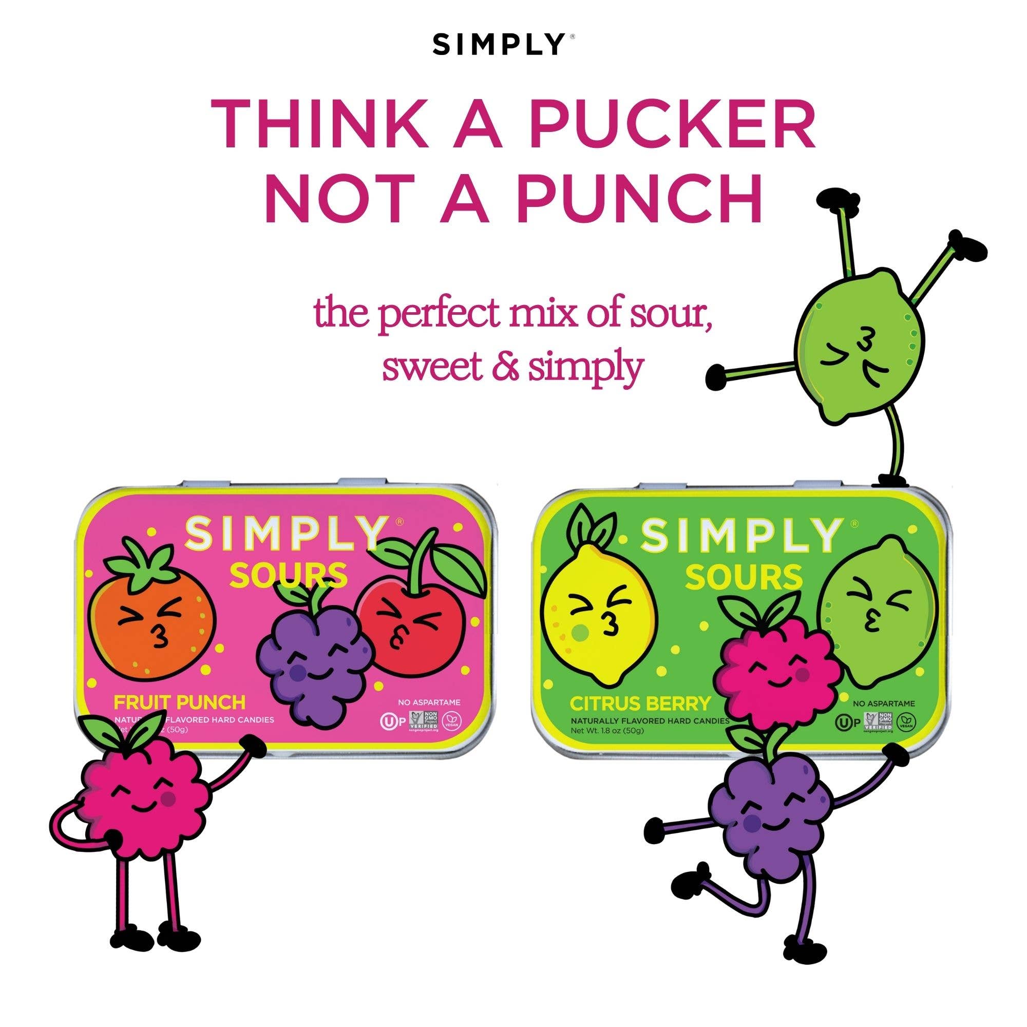 Simply Sours - Fruit Punch | Simply Gum