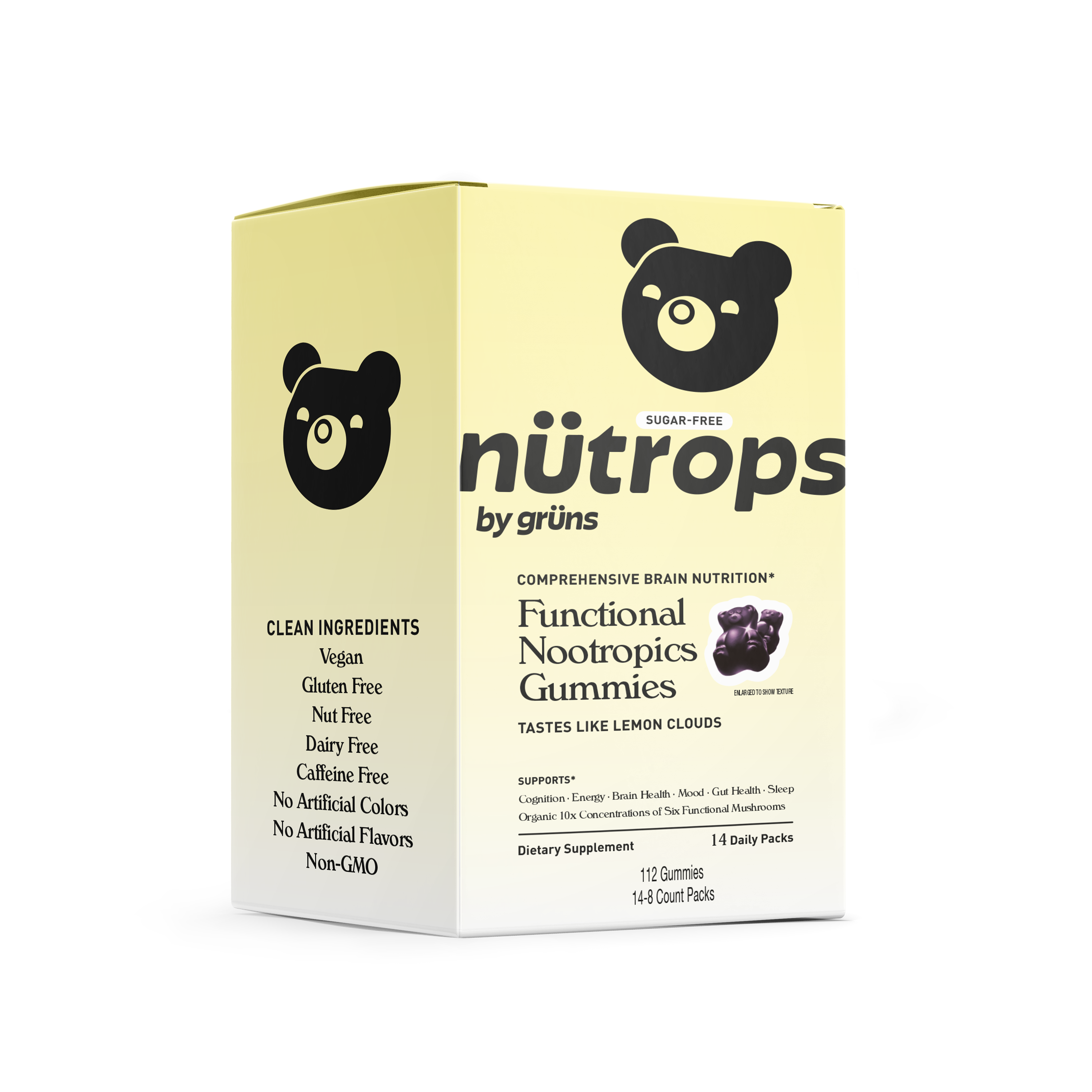 Nütrops Adult Sugar-Free Functional Nootropics Gummies, 14 Servings | Gruns