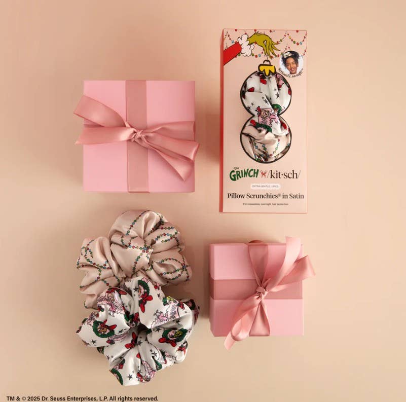 The Grinch x Kitsch Satin PillowScrunchies® in Cindy Lou Who | Kitsch