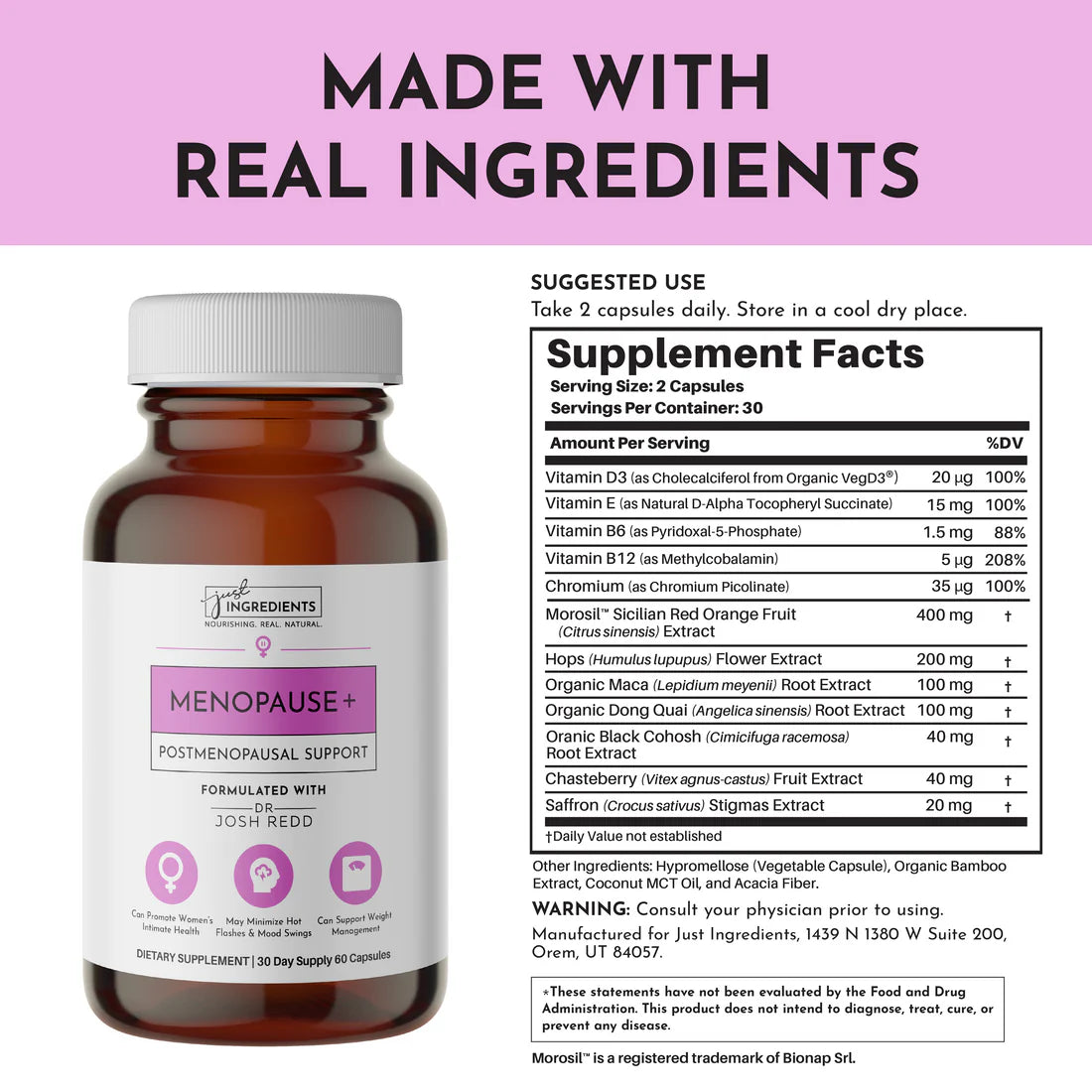 Menopause Support | Just Ingredients