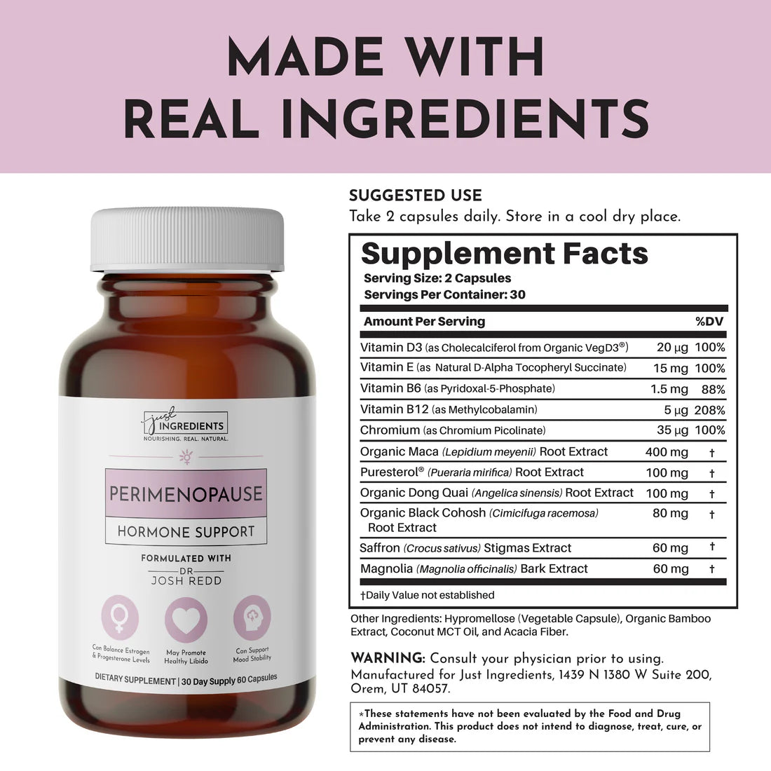 Perimenopause Support | Just Ingredients