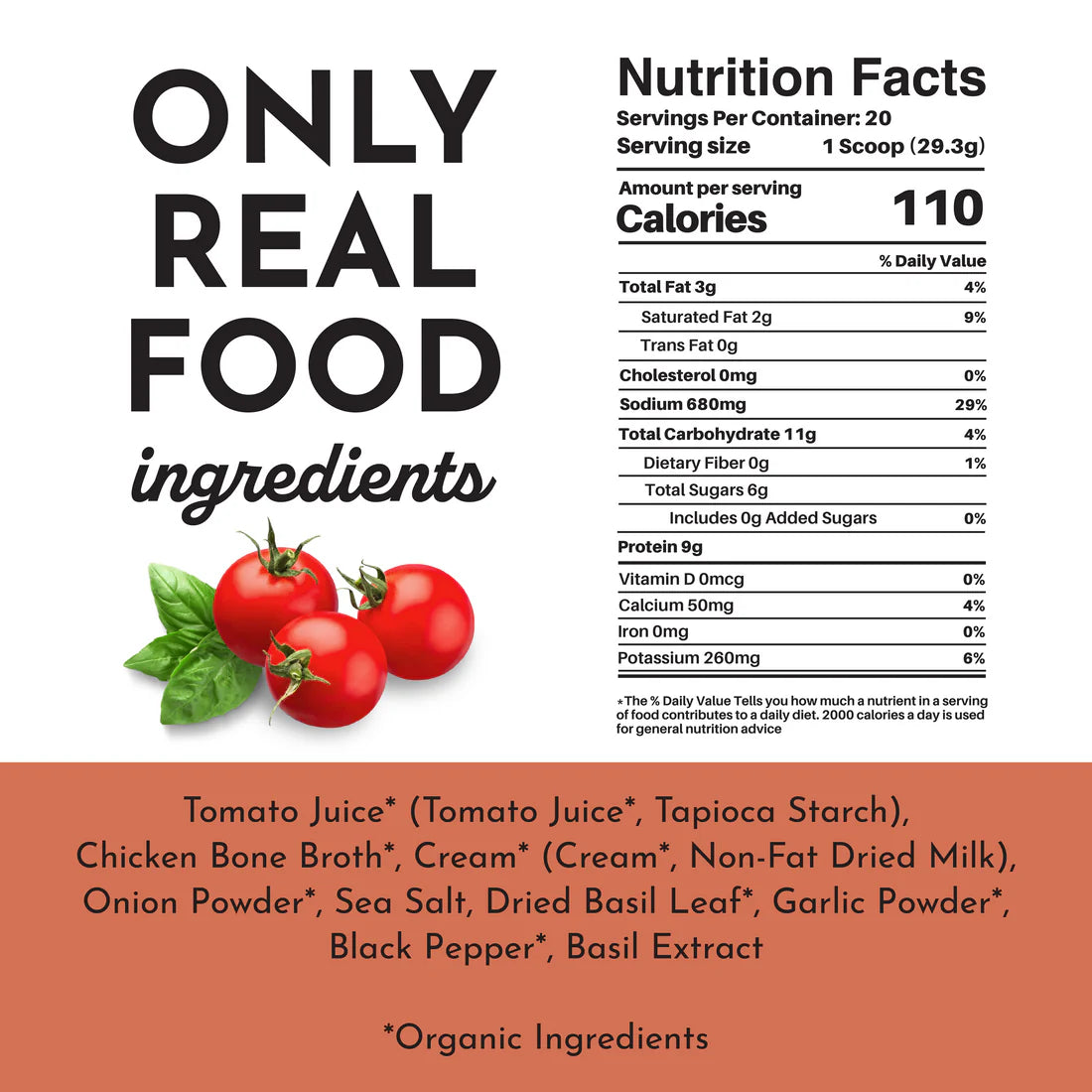 Tomato Basil Chicken Bone Broth | Just Ingredients